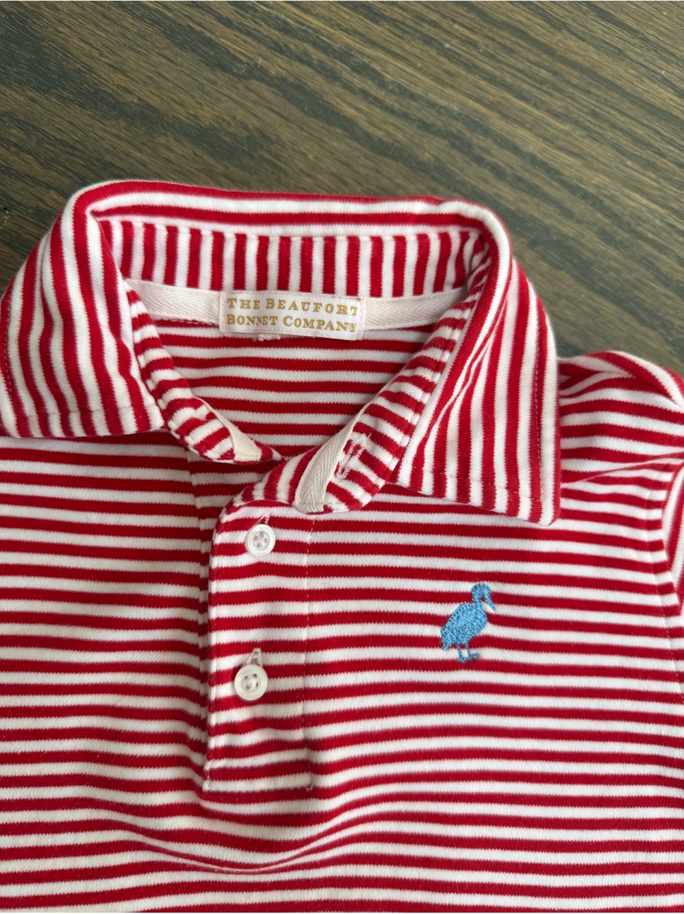 Beaufort Bonnet Striped Red Polo Shirt with Embroidered Logo - Kids - Picture 2 of 4